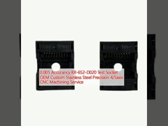 0.005 دقت KR-652-D020 سوکت تست OEM سفارشی فولاد ضد زنگ دقیق 4/5 محور خدمات ماشینکاری CNC