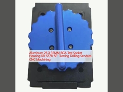 Aluminum 26 X 35MM BGA Test Socket Housing KR-5578-SP  Turning Drilling Services CNC Machining