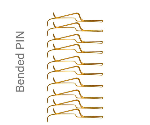 BeCu C17200 Bend PIN 0.25mm Thickness Au Plating Lightweight