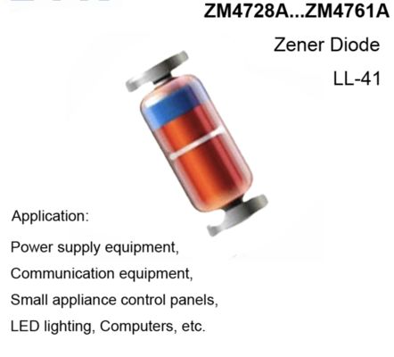 Bon prix LL-41 Résumé du paquet Les diodes Zener de puissance planar au silicium 12v 10v Dispositifs de stabilisation de tension pour applications industrielles en ligne