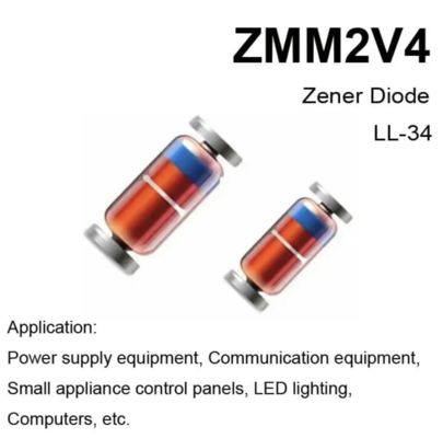 Good price ZMM2V4 Package Outline Zener Diode 2.4V 500mW Voltage Regulation Device Ideal for Precise Voltage Control Applications online