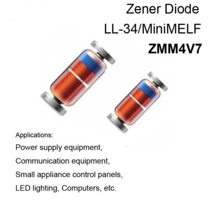 Guter Preis ZMM4V7 LL-34/MiniMELF Zener Diode 500mw Zener Diode Hersteller Online